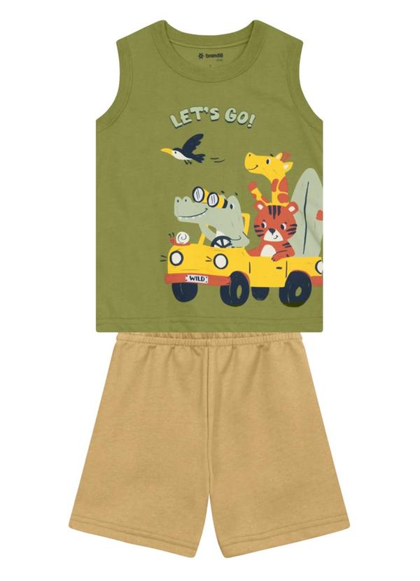 Conjunto Infantil Menino em Meia Malha Verde