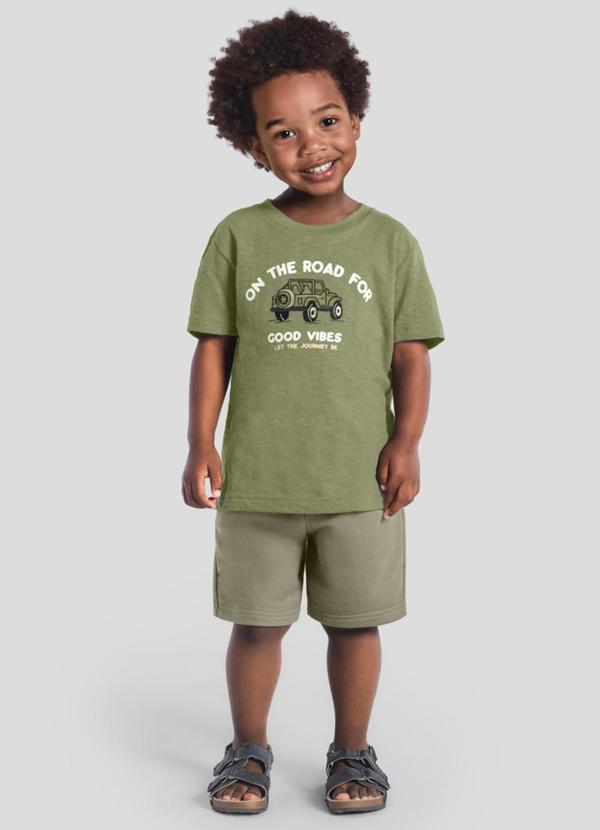 Conjunto Infantil Menino em Meia Malha Verde