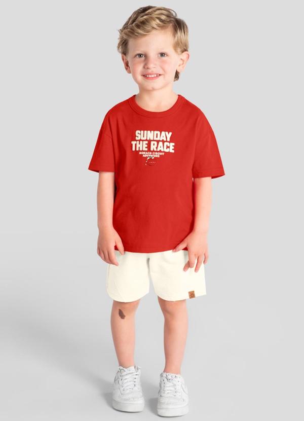 Conjunto Infantil Menino em Meia Malha Vermelho