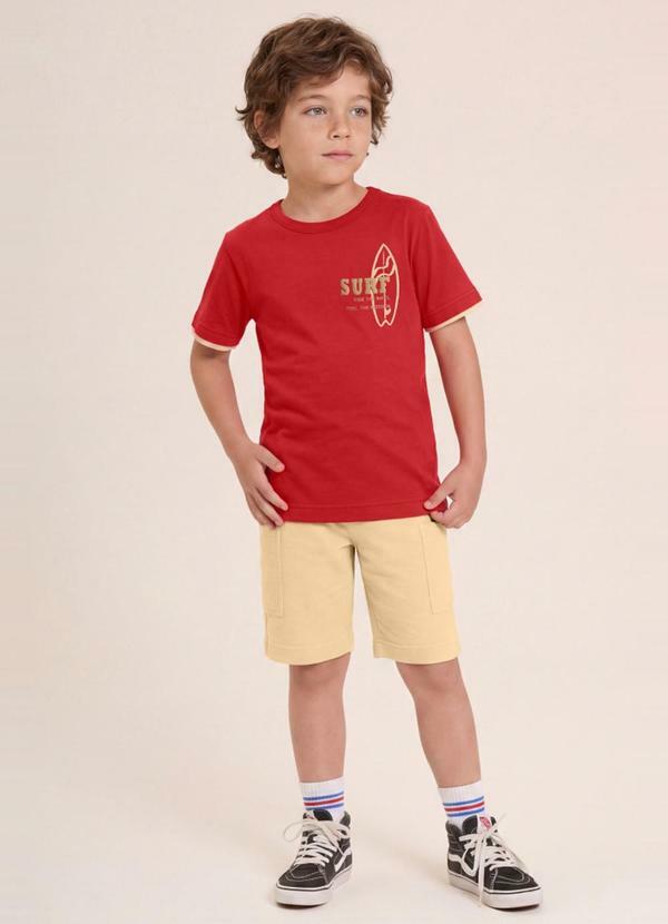 Conjunto Infantil Menino em Meia Malha Vermelho