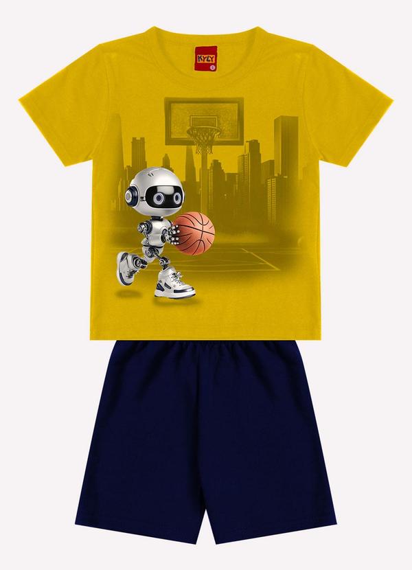 Conjunto Infantil Menino Estampa Amarelo