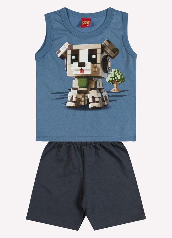 Conjunto Infantil Menino Estampa Azul