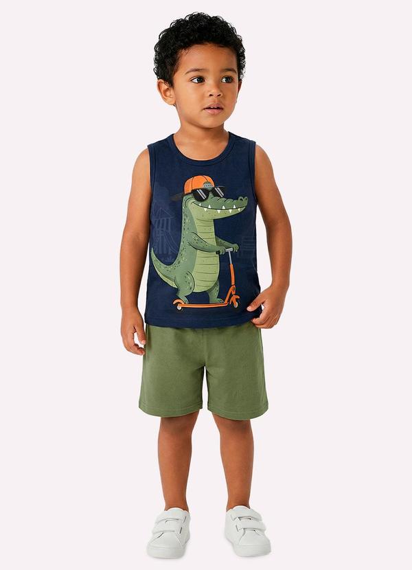 Conjunto Infantil Menino Estampa Azul