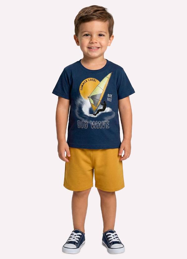 Conjunto Infantil Menino Estampa Azul