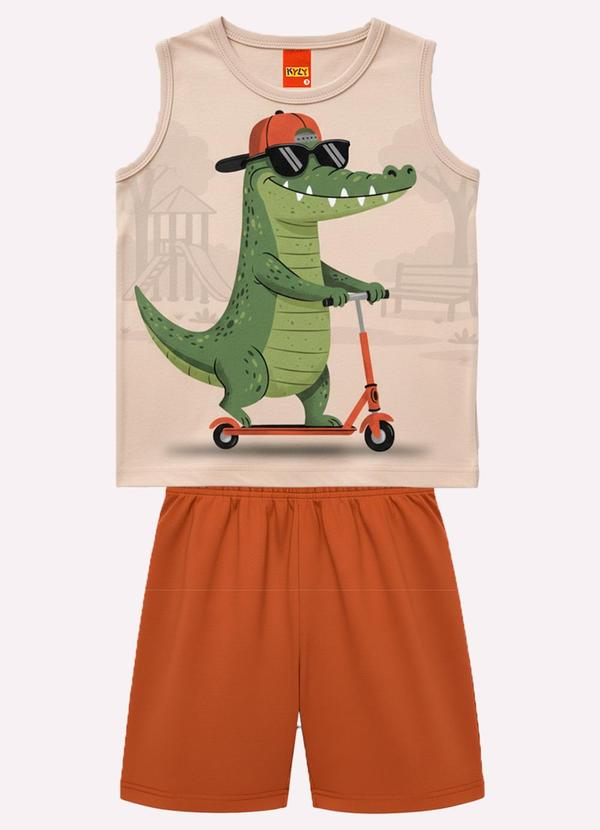 Conjunto Infantil Menino Estampa Bege