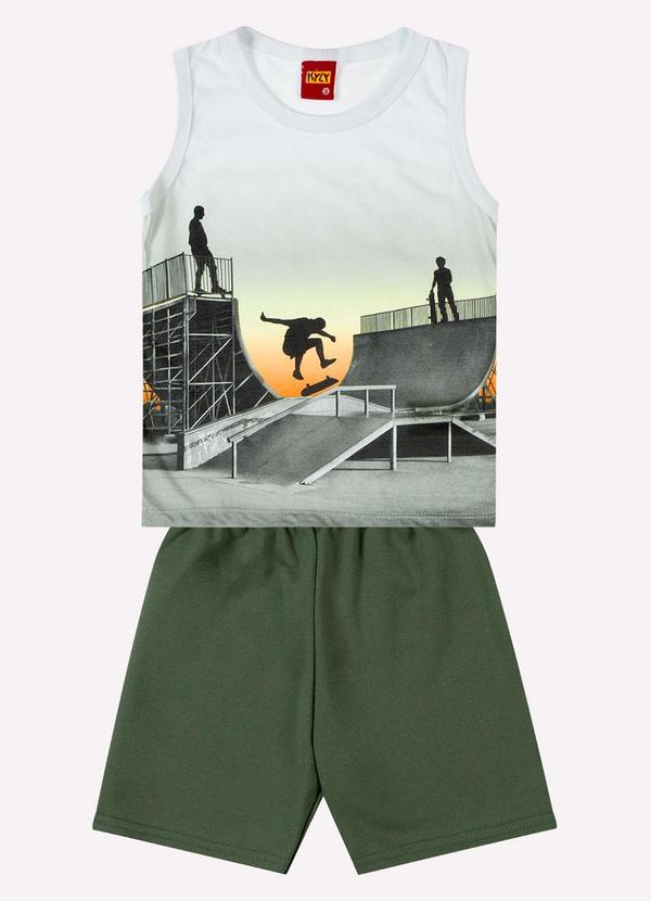 Conjunto Infantil Menino Estampa Branco
