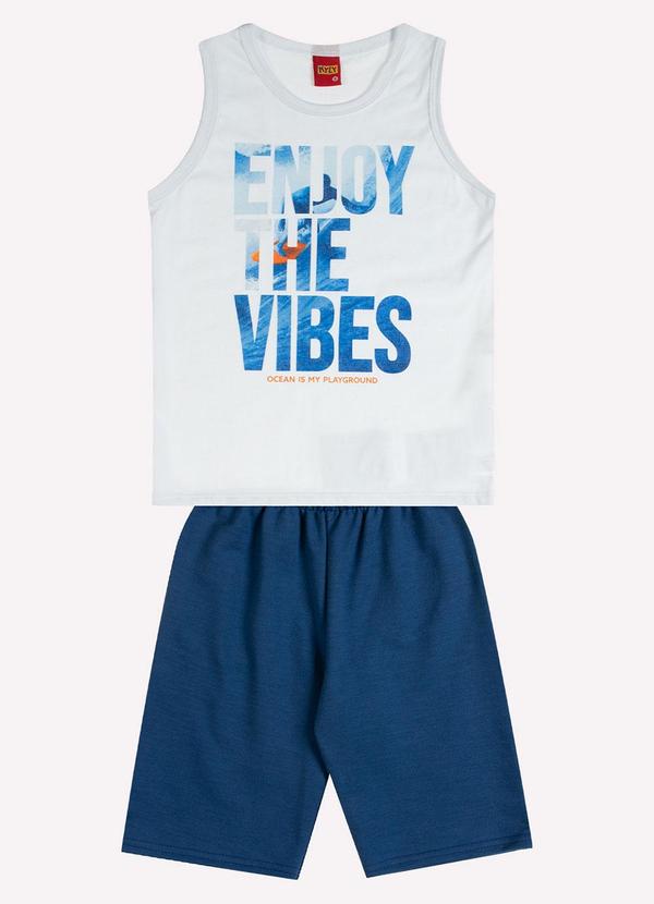 Conjunto Infantil Menino Estampa Branco