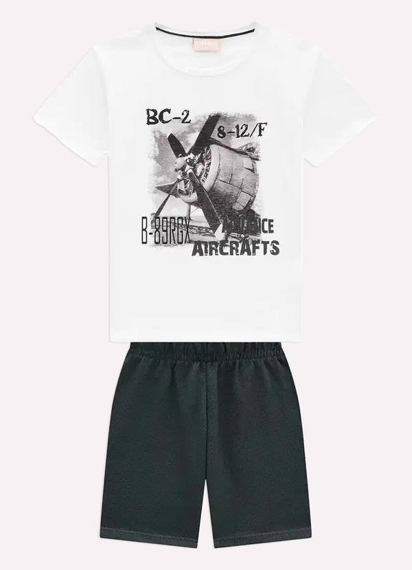 Conjunto Infantil Menino Estampa Branco