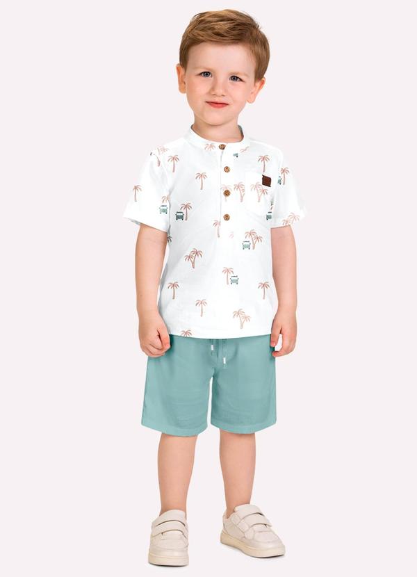 Conjunto Infantil Menino Estampa Branco
