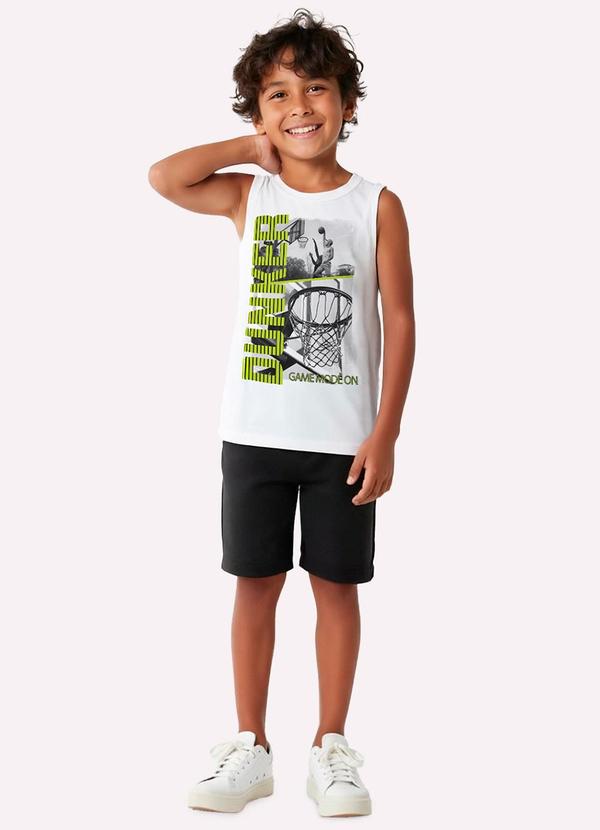 Conjunto Infantil Menino Estampa Branco