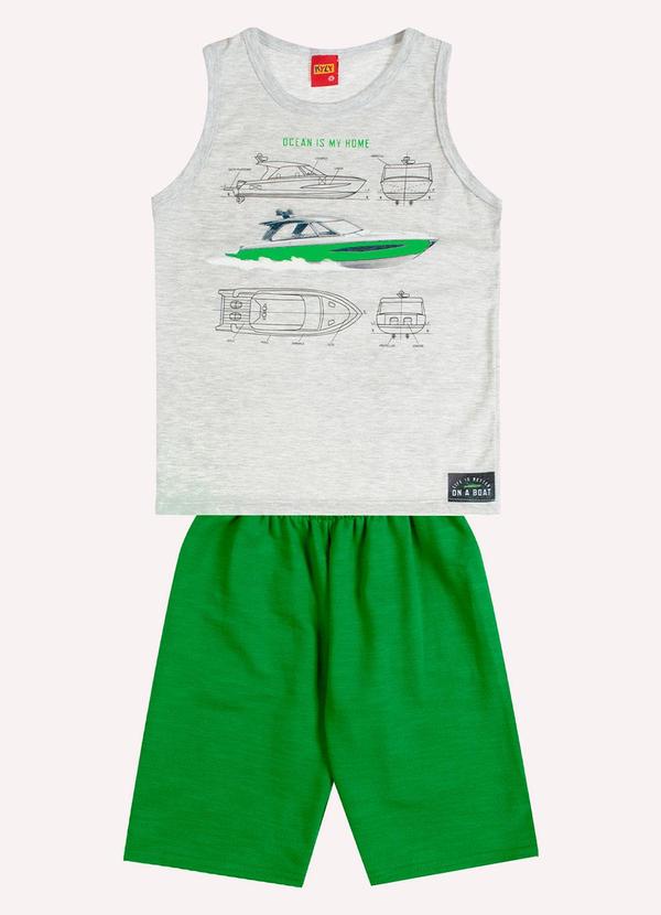 Conjunto Infantil Menino Estampa Cinza
