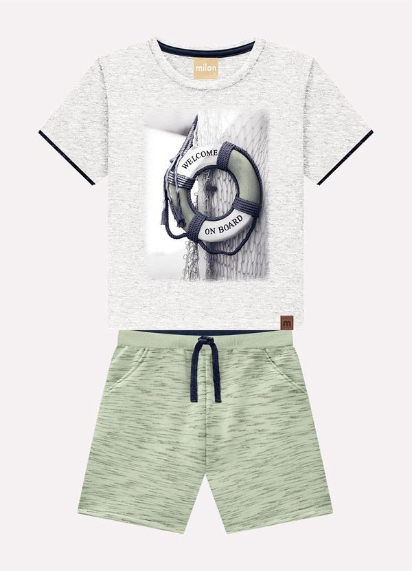 Conjunto Infantil Menino Estampa Cinza