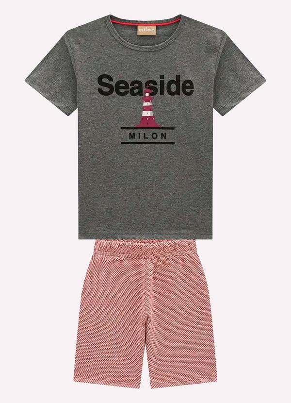 Conjunto Infantil Menino Estampa Cinza