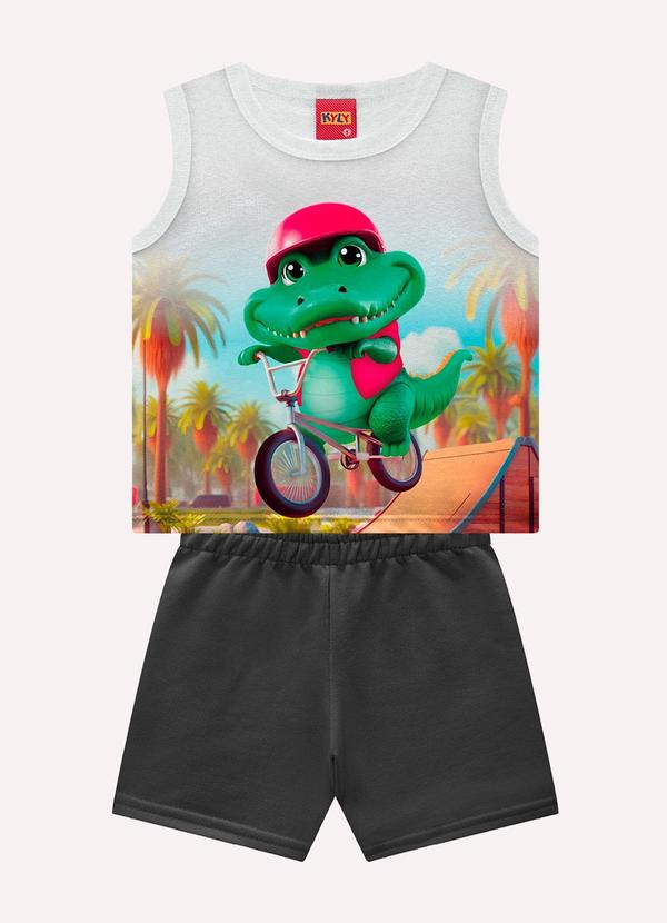Conjunto Infantil Menino Estampa Cinza