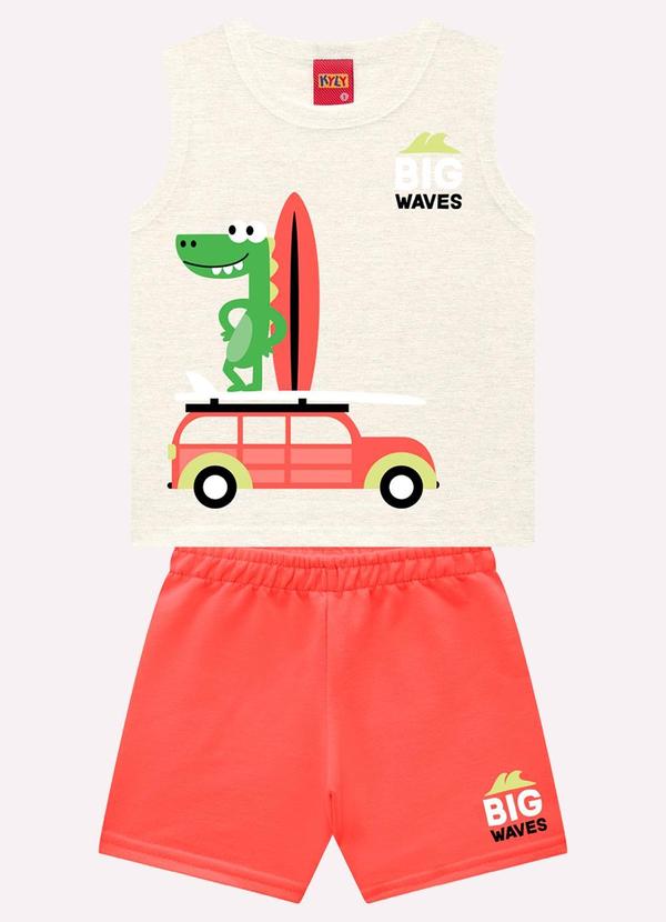 Conjunto Infantil Menino Estampa Cinza