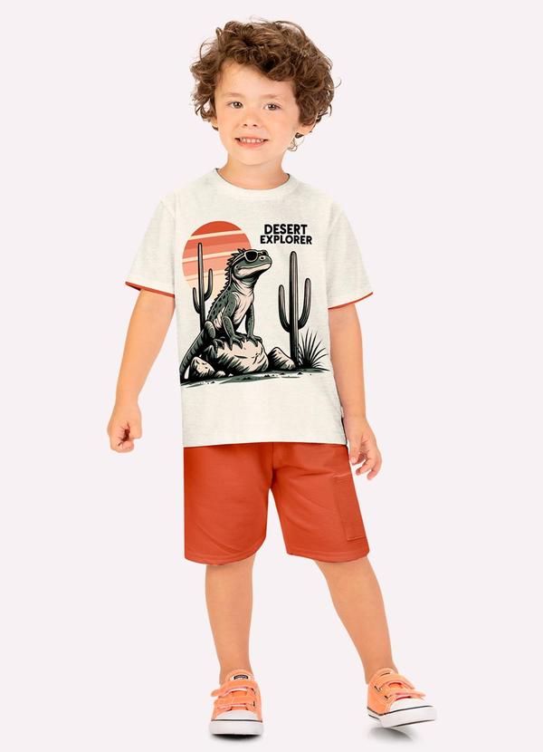 Conjunto Infantil Menino Estampa Cinza