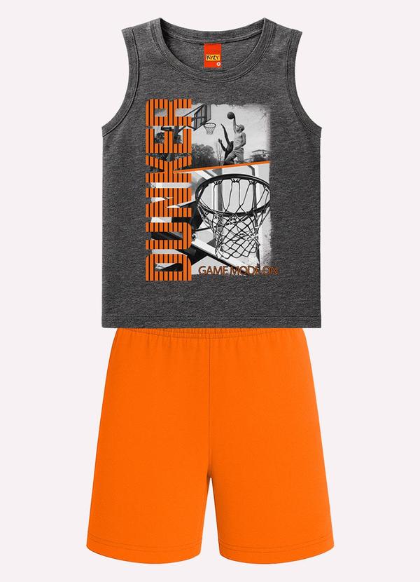 Conjunto Infantil Menino Estampa Cinza