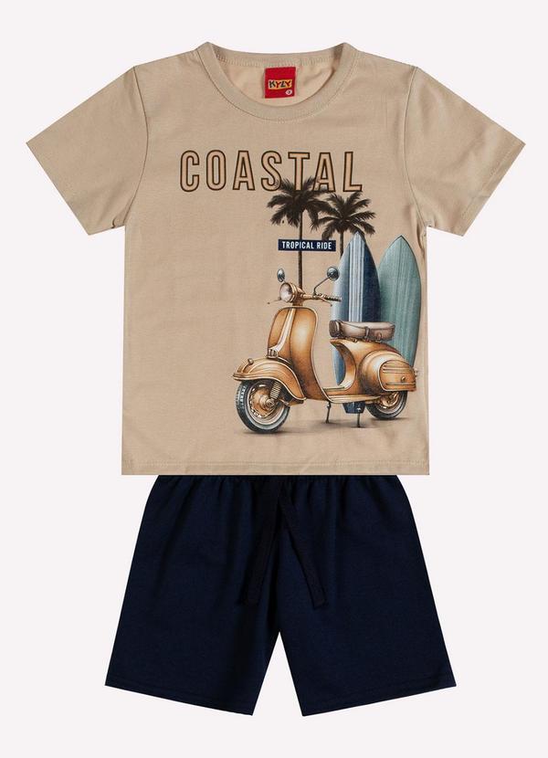 Conjunto Infantil Menino Estampa Marrom