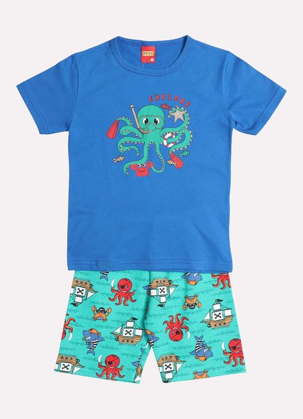 Conjunto Infantil Menino Estampa Polvo Azul