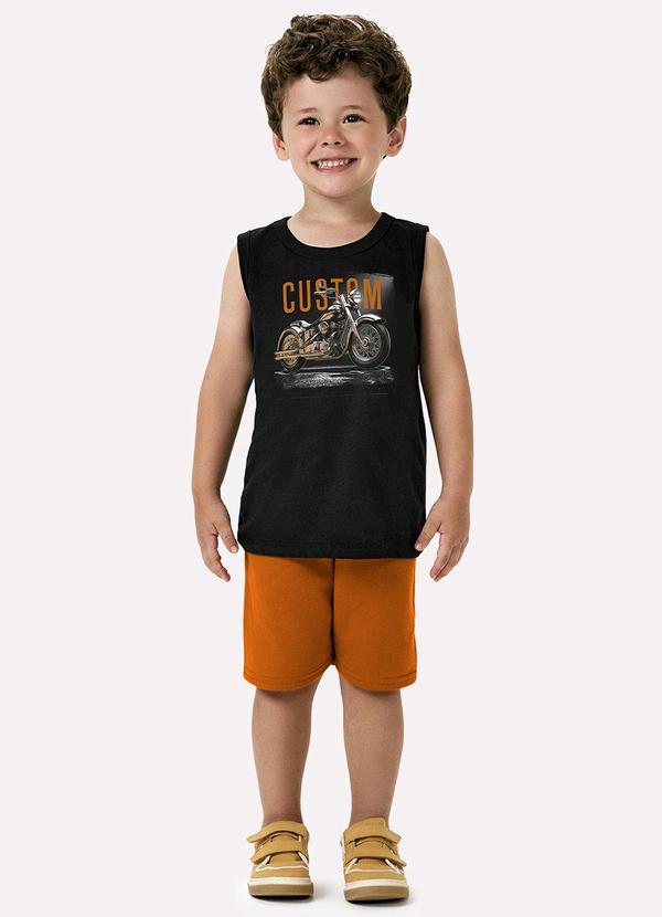 Conjunto Infantil Menino Estampa Preto