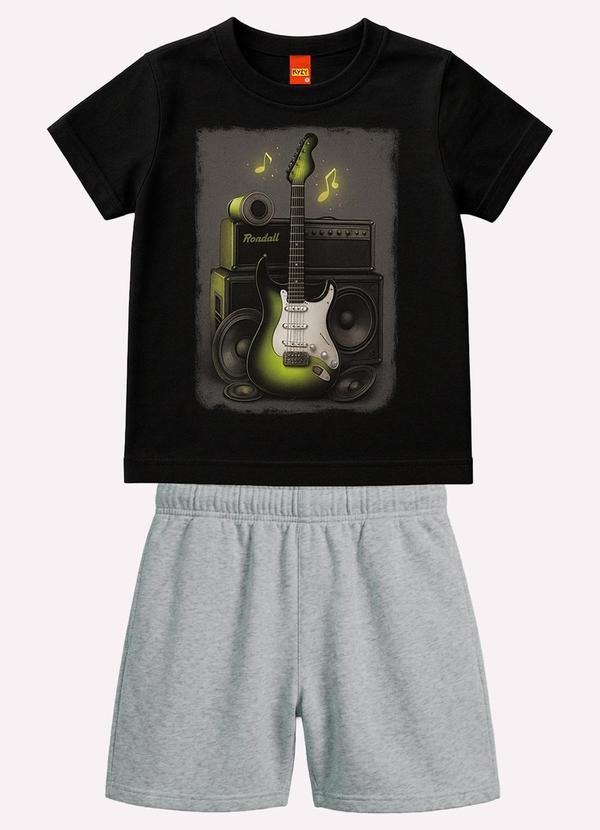 Conjunto Infantil Menino Estampa Preto