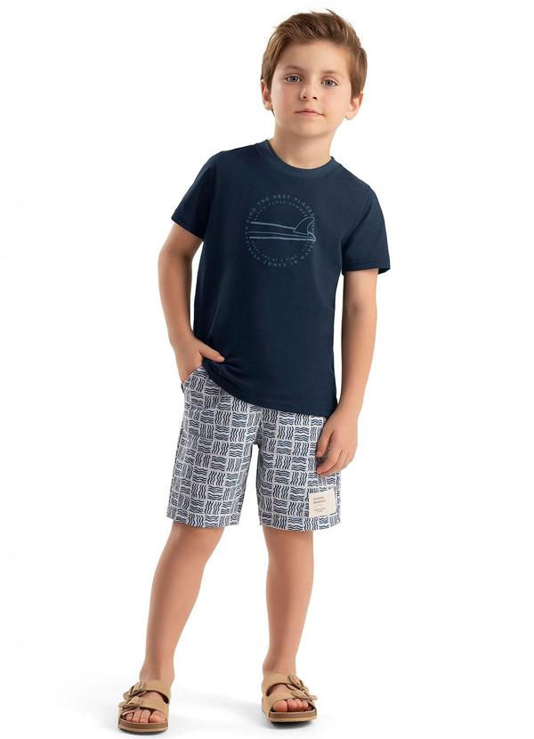 Vista 2 Conjunto Infantil Menino Estampa Puff Surf Azul Colorittá Colorittá