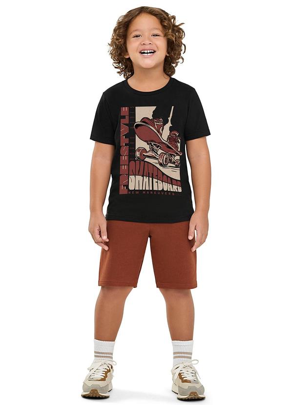 Conjunto Infantil Menino Estampa Sports Preto