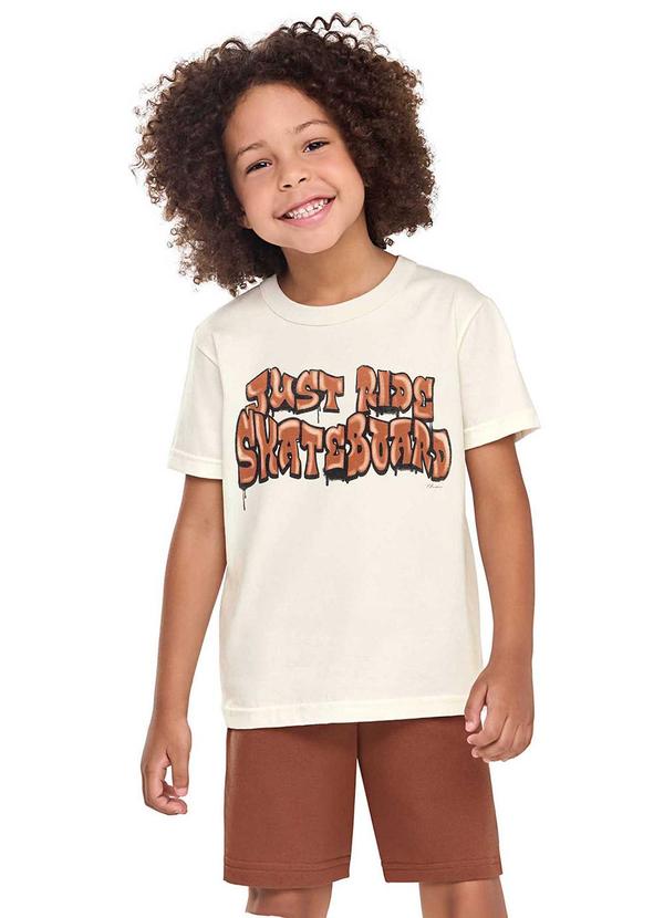 Conjunto Infantil Menino Estampa Urban Bege