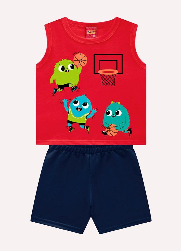 Conjunto Infantil Menino Estampa Vermelho