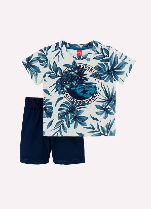 Conjunto Infantil Menino Estampado Branco