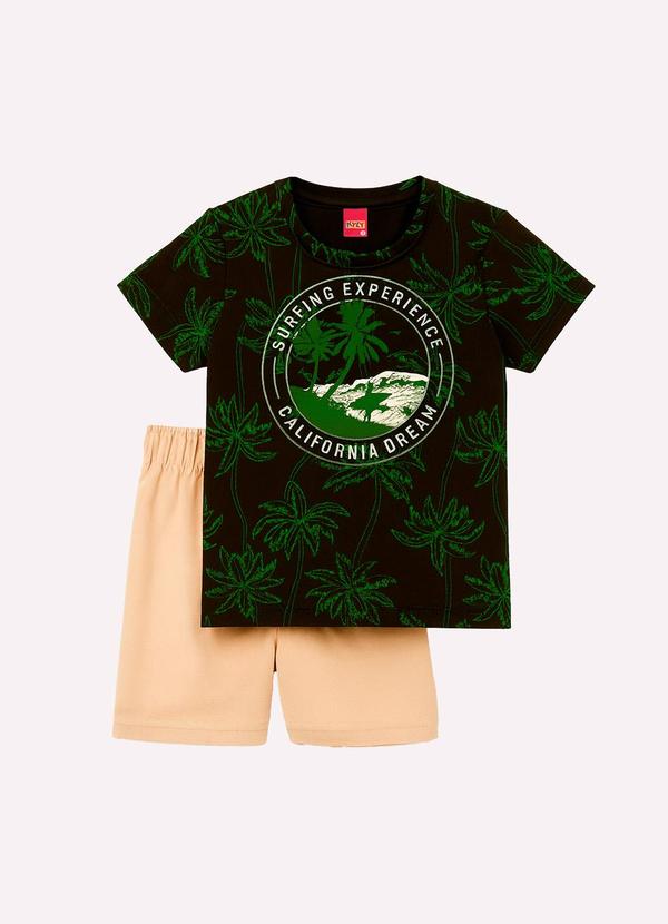Conjunto Infantil Menino Estampado Preto