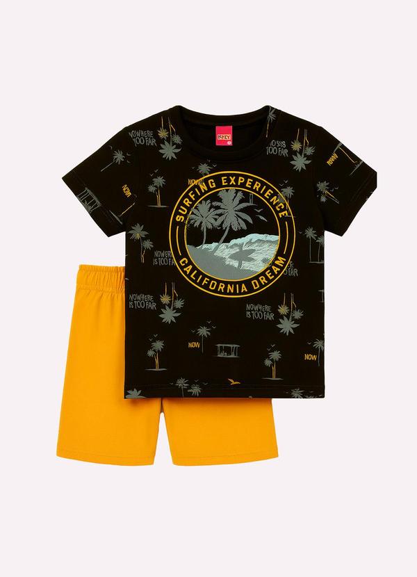 Conjunto Infantil Menino Estampado Preto