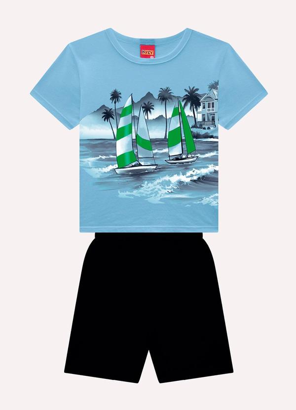Conjunto Infantil Menino Estampas Azul