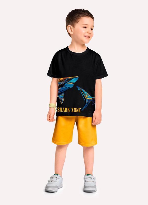 Conjunto Infantil Menino Estampas Preto