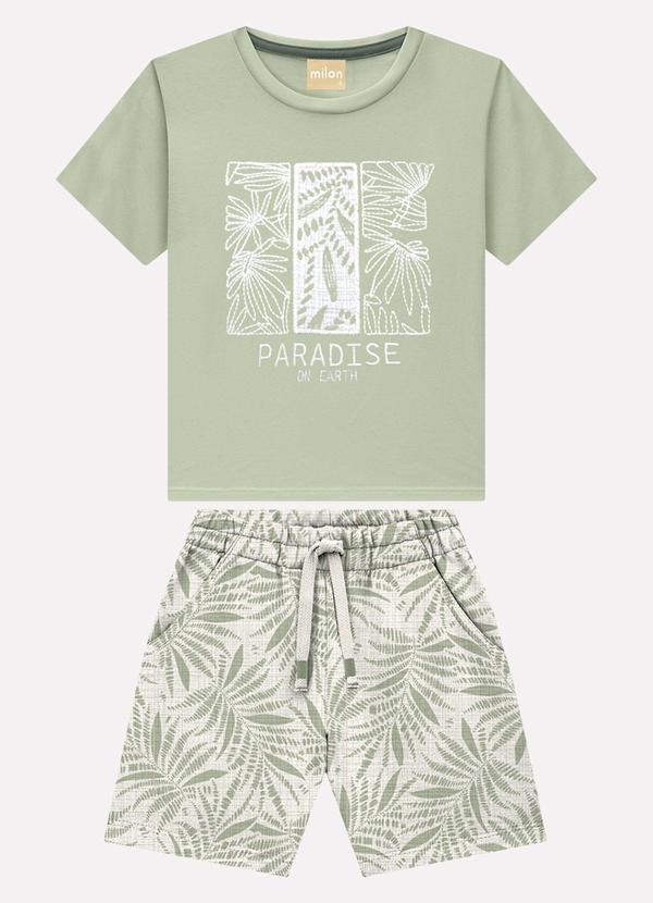 Conjunto Infantil Menino Folhagem Milon Verde