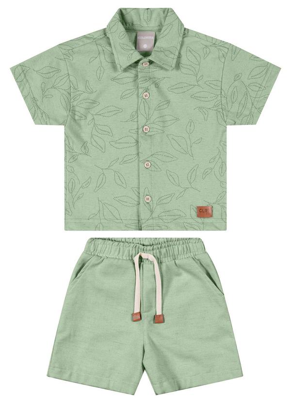 Conjunto Infantil Menino Folhagem Verde