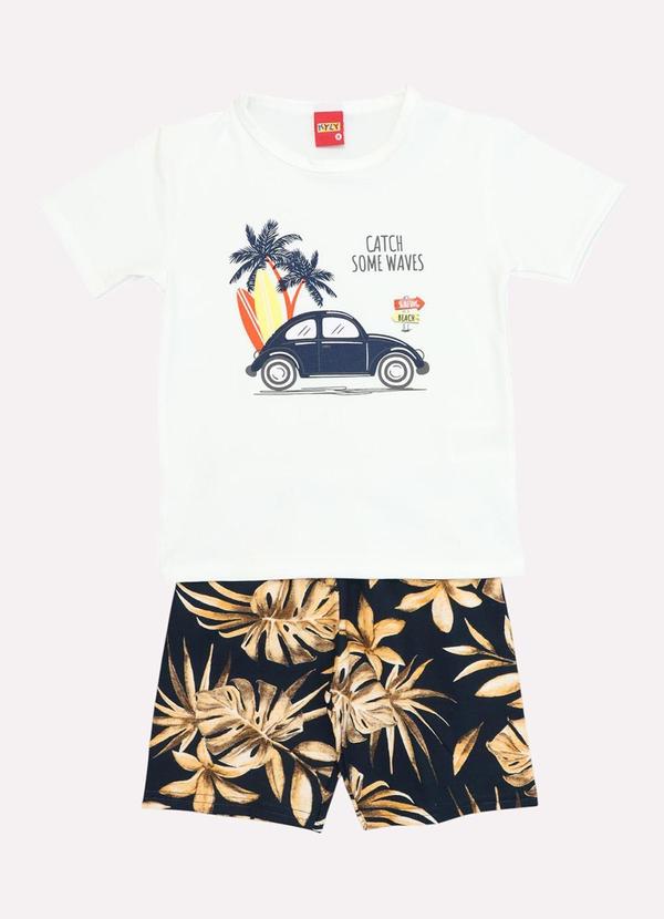 Conjunto Infantil Menino Fusca Off White