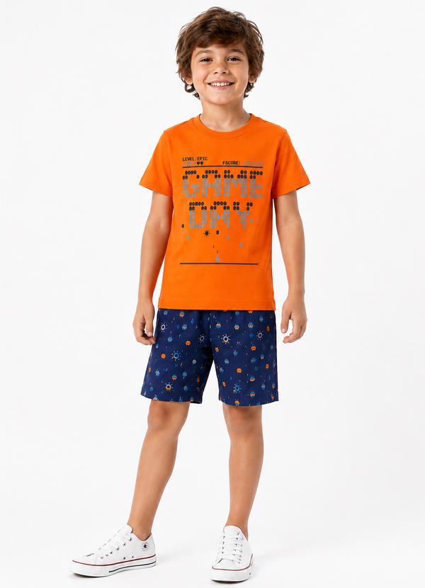 Conjunto Infantil Menino Game Day Verão Laranja