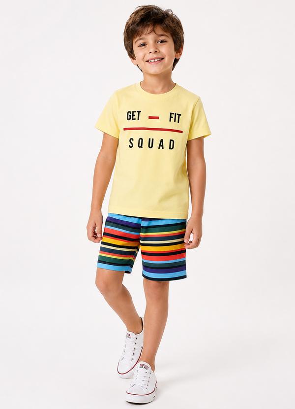 Conjunto Infantil Menino Get Fit Verão Amarelo