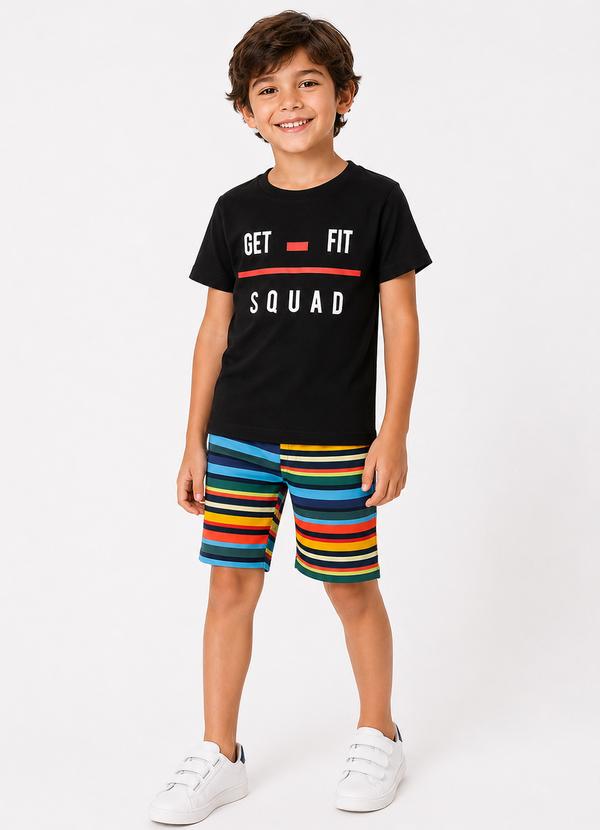 Conjunto Infantil Menino Get Fit Verão Preto