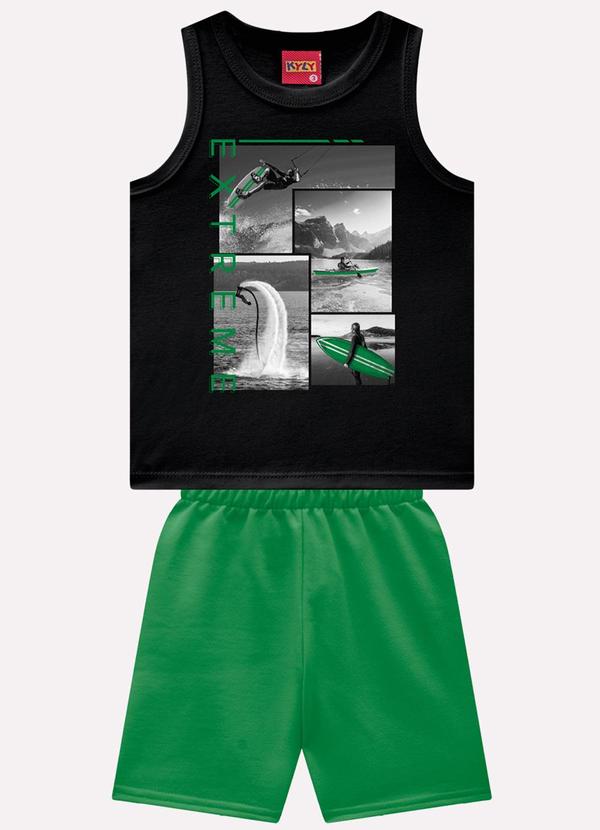 Conjunto Infantil Menino Kitesurfing Preto