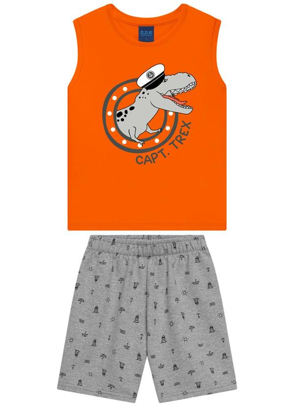 Vista 2 Conjunto Infantil Menino Laranja Ddk Ddk