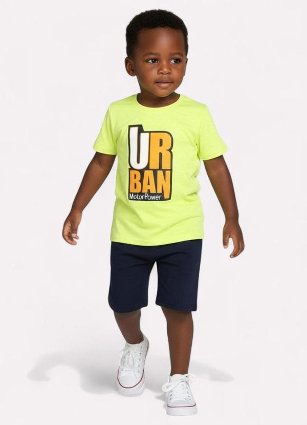 Conjunto Infantil Menino Lettering Amarelo