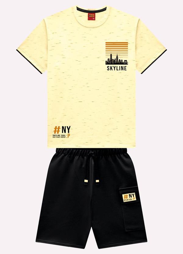 Conjunto Infantil Menino Lettering Amarelo