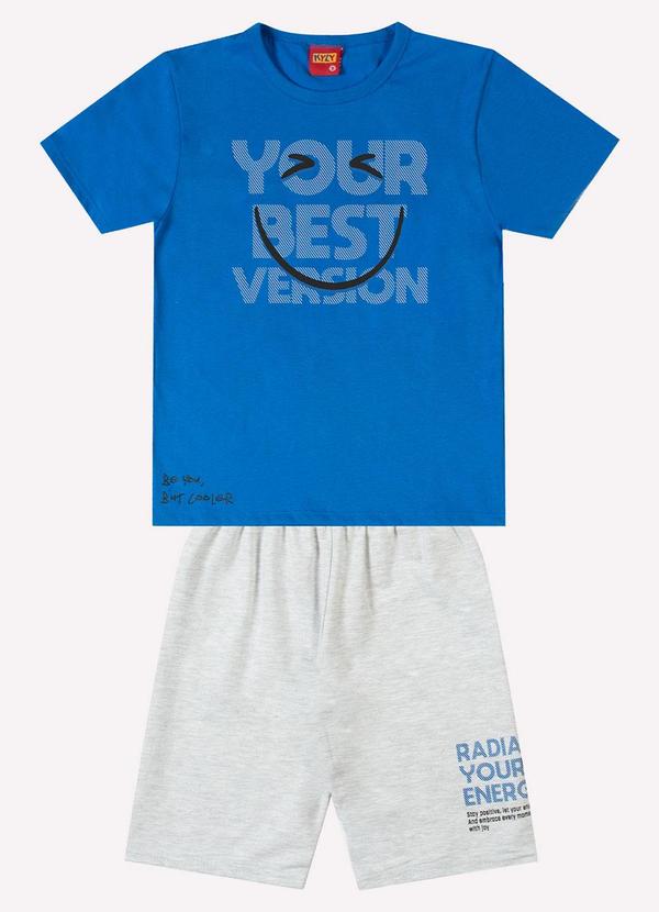 Conjunto Infantil Menino Lettering Azul