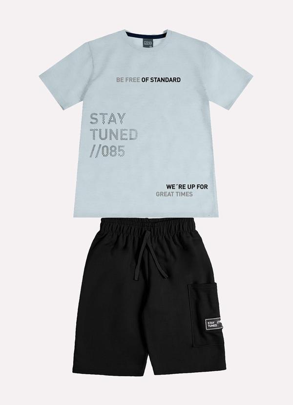 Conjunto Infantil Menino Lettering Azul