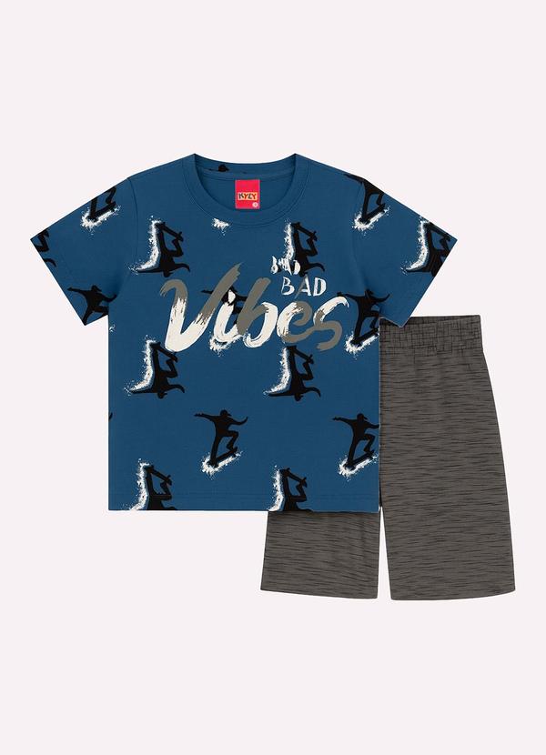 Conjunto Infantil Menino Lettering Azul