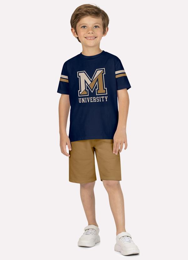 Conjunto Infantil Menino Lettering Azul