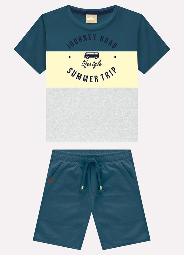 Conjunto Infantil Menino Lettering Azul