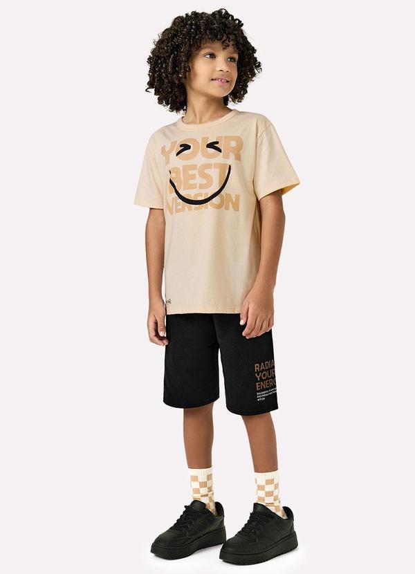 Conjunto Infantil Menino Lettering Bege